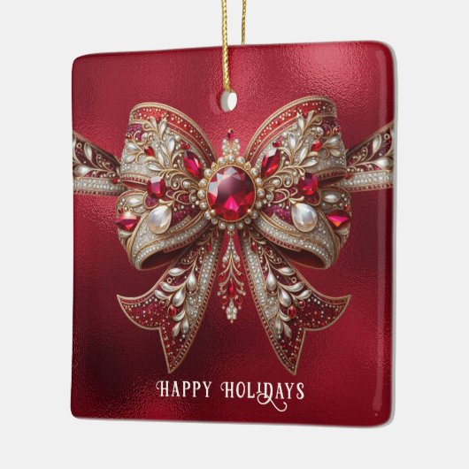 Red Bow Holiday Ornament (Links)