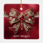 Red Bow Holiday Ornament (Rückseite)