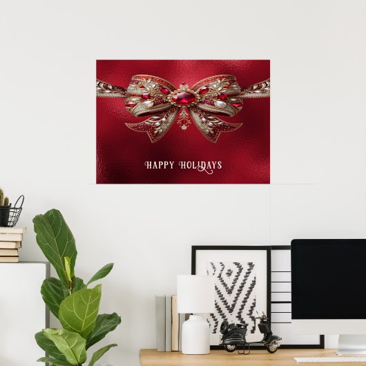 Red Bow Holiday Poster (Heimbüro)