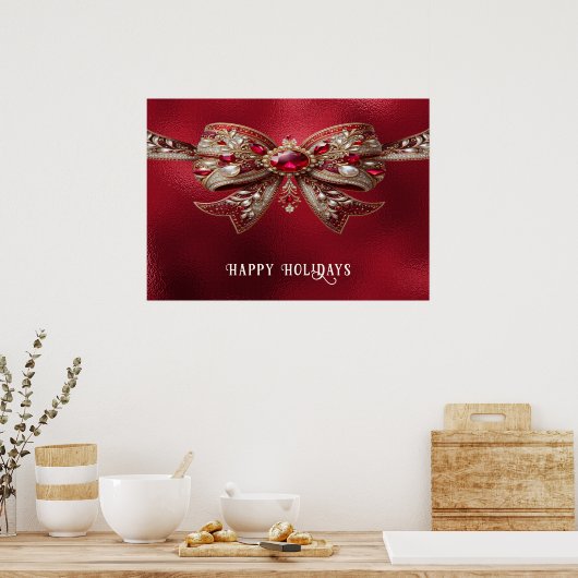 Red Bow Holiday Poster (Küche)