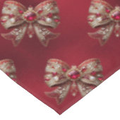 Red Bow Holiday Tableclout Tischdecke (Schrägansicht)