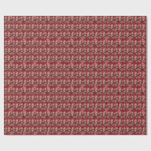Red Bow Holiday Wrapping Paper Geschenkpapier (Flach)