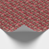 Red Bow Holiday Wrapping Paper Geschenkpapier (Ecke)