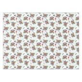 Red Bow Holly Christmas Bells Pattern Tischdecke (Vorderseite (Horizontal))