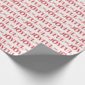Red Bow Joyful One Foto Moderne Weihnachten Geschenkpapier (Ecke)