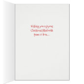 Red Bow Krawatte Snowman Weihnachtskarte (Innen (Rechts))