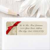 Red Bow, Lace und Burlap Rustikales Land (Insitu)