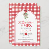 Red Bow Miss sagte zu Frau Brautparty Holiday Einladung (Vorne/Hinten)