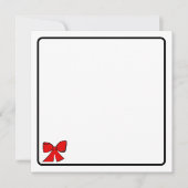 Red bow note card mitteilungskarte (Vorderseite)