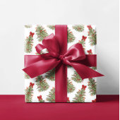 Red Bow Pink Bow Weihnachtsbaum Coquette Geschenkpapier