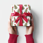 Red Bow Pink Bow Weihnachtsbaum Coquette Geschenkpapier