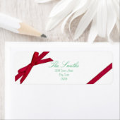 Red Bow Return Address Label (Insitu)