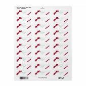 Red Bow Return Address Label (Vorne)