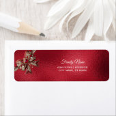 Red Bow Return Address Label (Insitu)