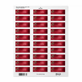 Red Bow Return Address Label (Vorne)