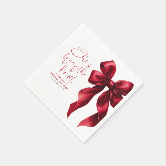 Red Bow Sie bindet das Brautparty des Knotens Serviette (Ecke)