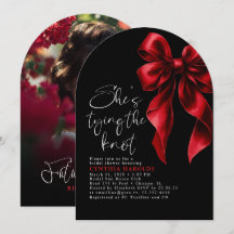 Red Bow Sie bindet das Foto des Knochen-Brautparty