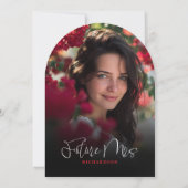 Red Bow Sie bindet das Foto des Knochen-Brautparty Einladung (Rückseite)