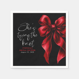 Red Bow Sie bindet das Schwarze Brautparty Serviette