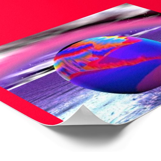 Red Bow Sphere Poster (Ecke)