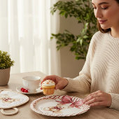 Red Bow Teddy Bear Baby Shower Plates Pappteller