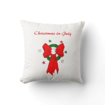 Red Bow - Throw Pillow