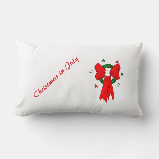 Red Bow - Throw Pillow Lendenkissen (Vorderseite)