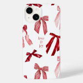 Red Bow Watercolor iPhone Case (Rückseite)