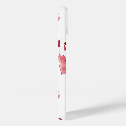 Red Bow Watercolor iPhone Case (Rückseite / Rechts)