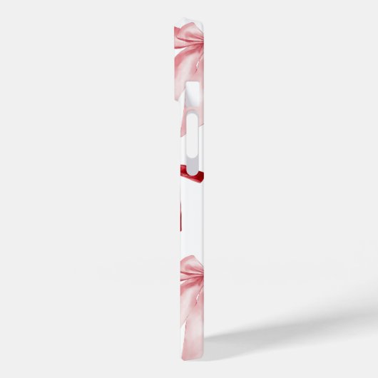 Red Bow Watercolor iPhone Case (Rückseite / Links)