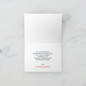 Red Bow Weihnachten geklappt Dankeschön Karte (Innenseite)