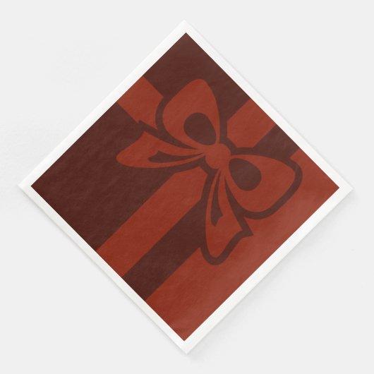 Red Bow - Weihnachten - Paper Napkin Serviette (Ecke)