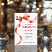 Red Bow Weihnachts-Party Einladung