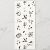 Red Bow, Weihnachts-Weihnachtskarte Menükarte (Rückseite)