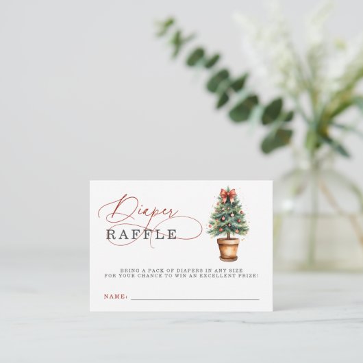 Red Bow Weihnachtsbaum Kinderdusche Windelwanne Ra Begleitkarte (Stehend Vorderseite)