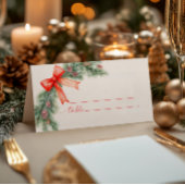 Red Bow Weihnachtsfeier Platzkarte