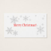 Red Bow Weihnachtsgeschenk Tag (Rückseite)