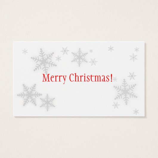 Red Bow Weihnachtsgeschenk Tag (Rückseite)