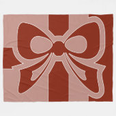 Red Bow - Winter Fleece Blanket (Vorderseite (Horizontal))