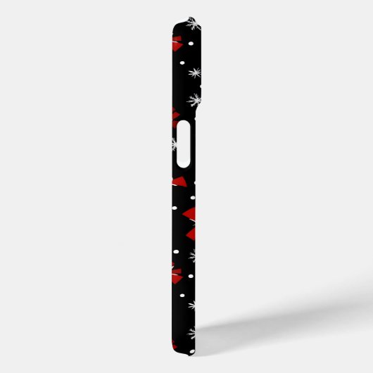 Red Bow Winter Pattern Case-Mate iPhone Hülle (Rückseite / Rechts)