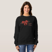 Red Bow with Roses "Beauty with Purpose" Sweatshir Sweatshirt (Vorne ganz)
