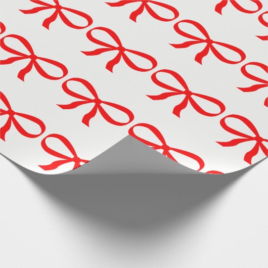 Red Bow Wrapping Paper Geschenkpapier (Ecke)
