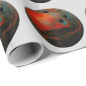 Red Bowling Ball anpassen Geschenkpapier (Rolleneckpunkt)