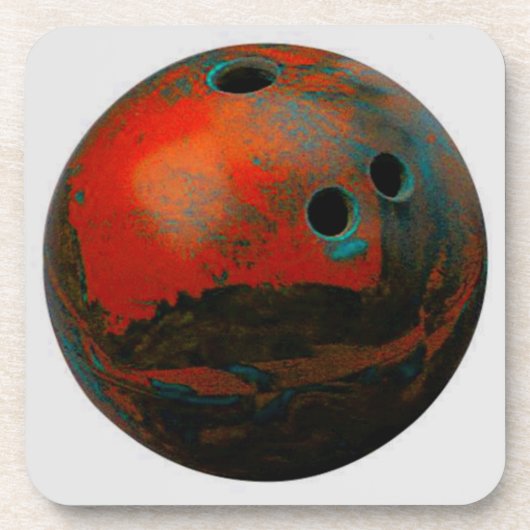 Red Bowling Ball anpassen Getränkeuntersetzer (Vorderseite)