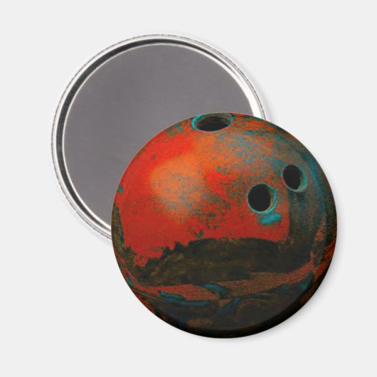 Red Bowling Ball anpassen Magnet (Vorderseite/Rückseite)