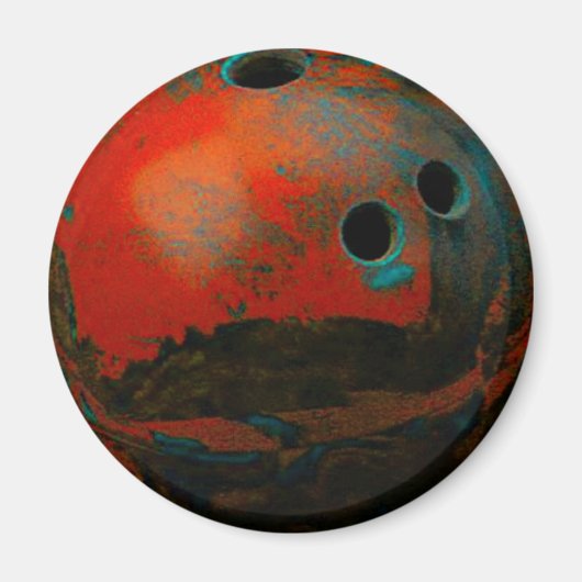 Red Bowling Ball anpassen Magnet (Vorne)