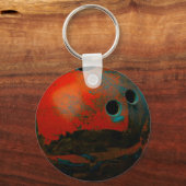Red Bowling Ball anpassen Schlüsselanhänger (Vorderseite)