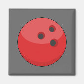 Red Bowling Ball Magnet (Vorne)