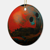 Red Bowling Ball passen sie an Keramik Ornament (Links)