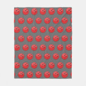 Red Bowling Ball Pattern Fleecedecke (Vorderseite)
